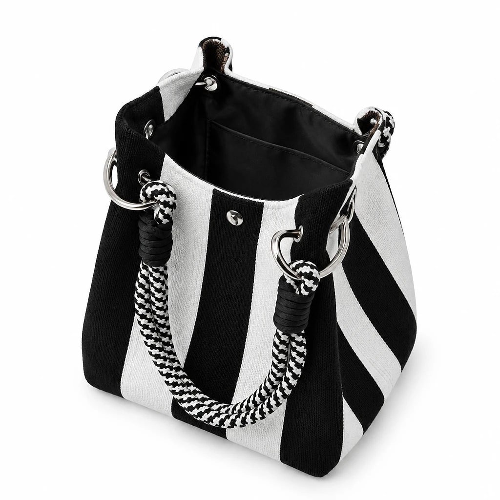 Bolso de Punto Negro y Blanco