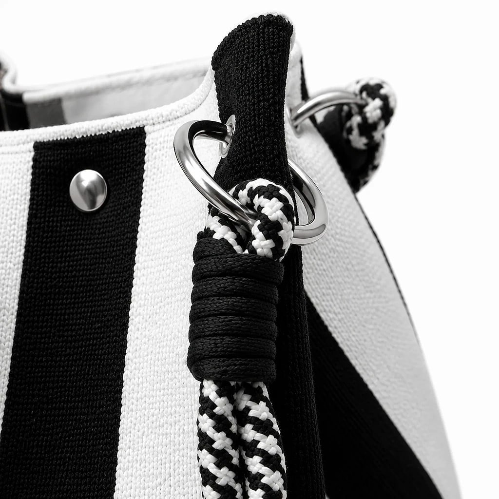 Bolso de Punto Negro y Blanco
