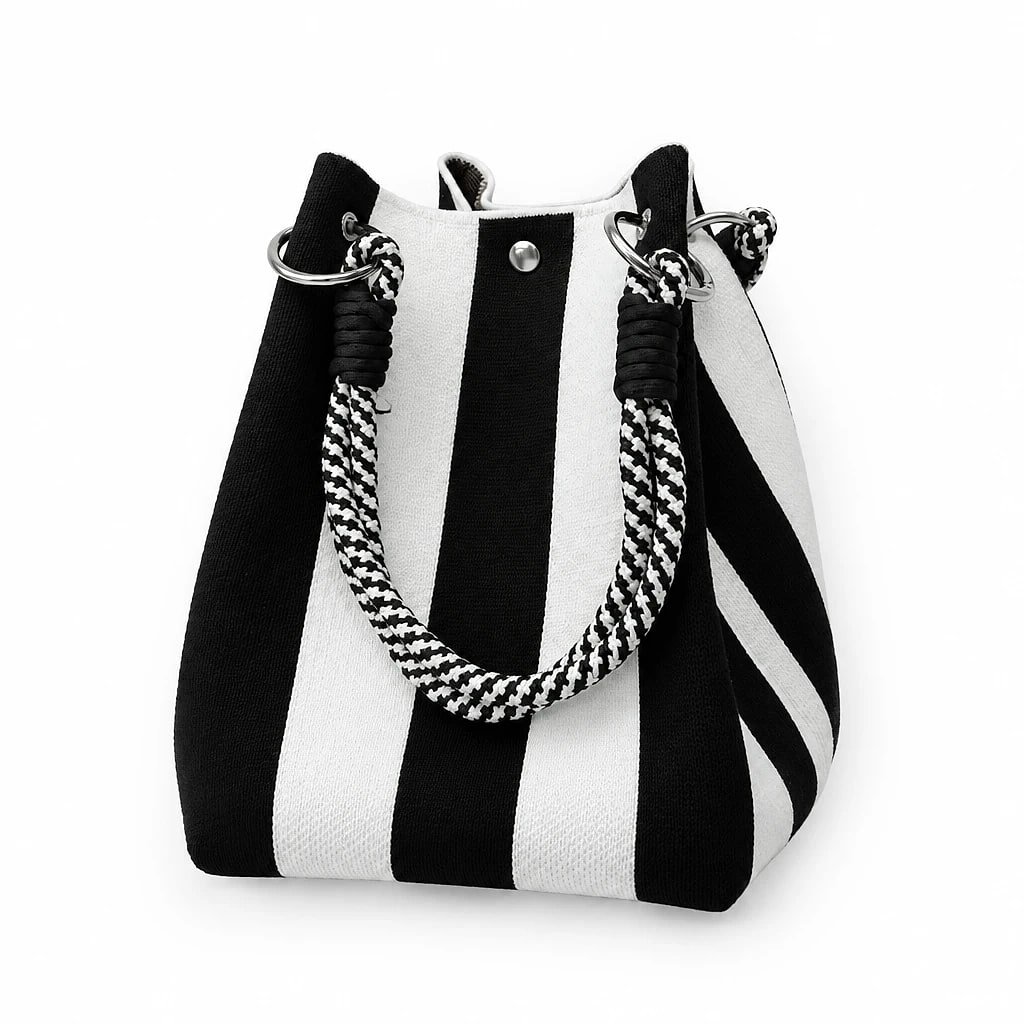 Bolso de Punto Negro y Blanco