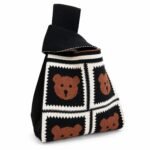 Bolso de nudo negro con ositos