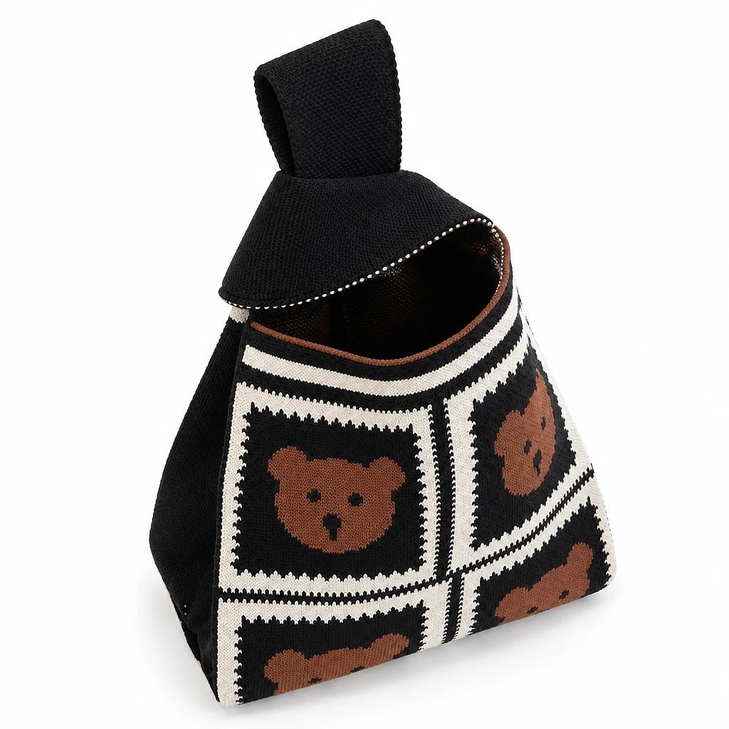 Bolso Tejido Oso, Talla Única