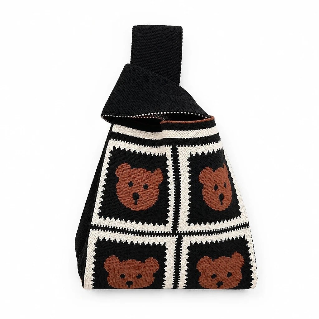 Bolso Tejido Oso, Talla Única