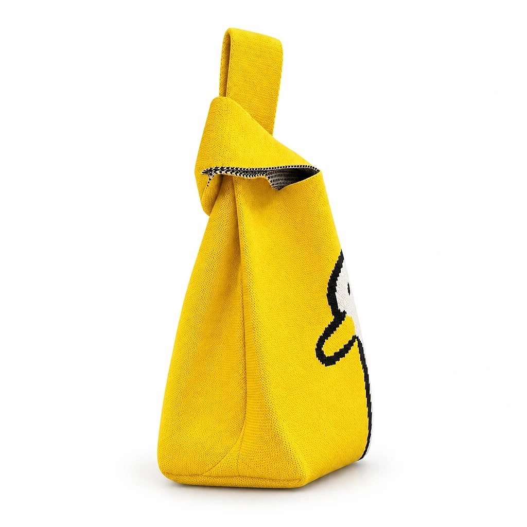 Bolso Tote Amarillo Pato Tejido
