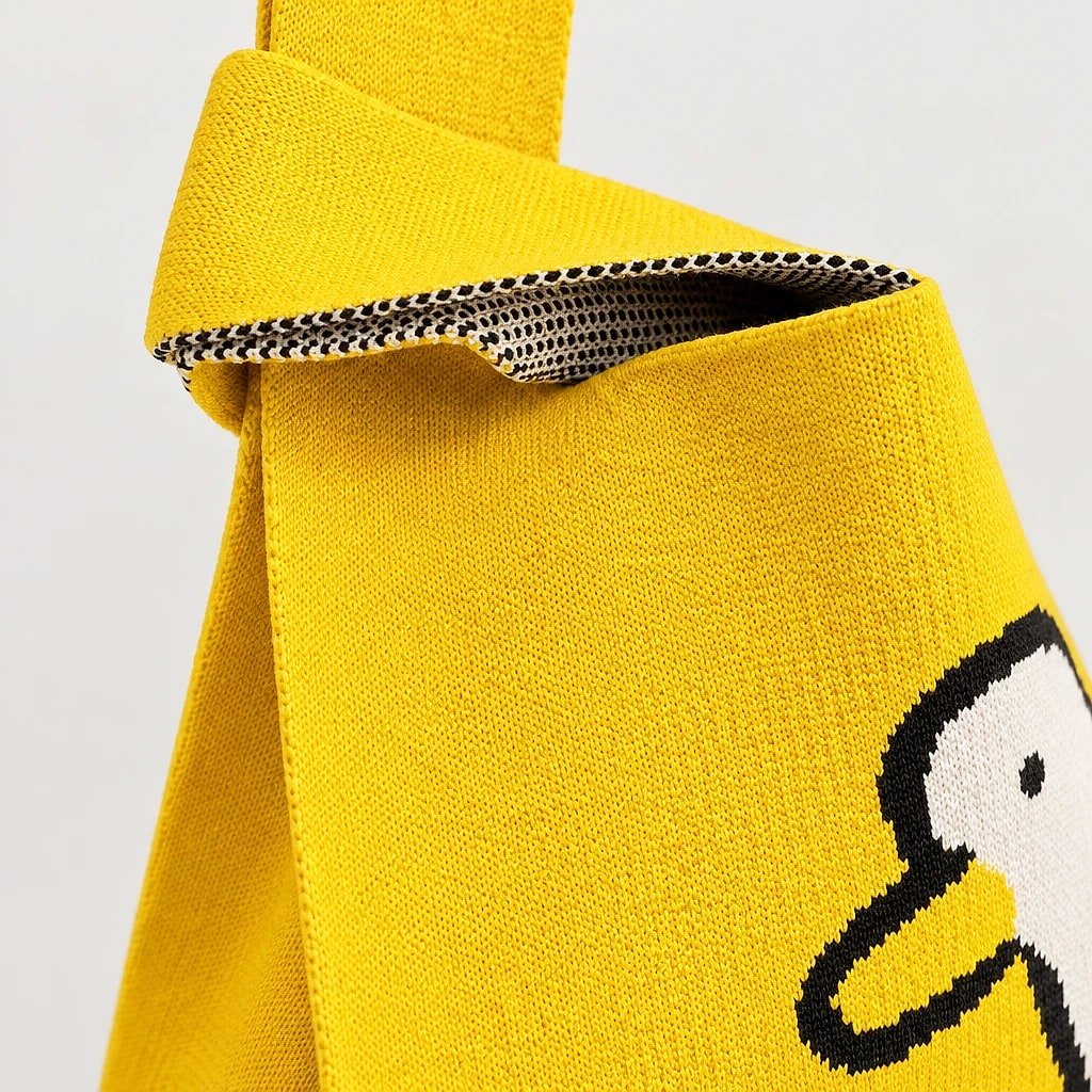 Bolso Tote Amarillo Pato Tejido