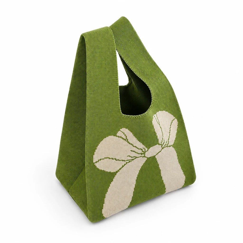 Bolso Tote Bucket de Punto Verde