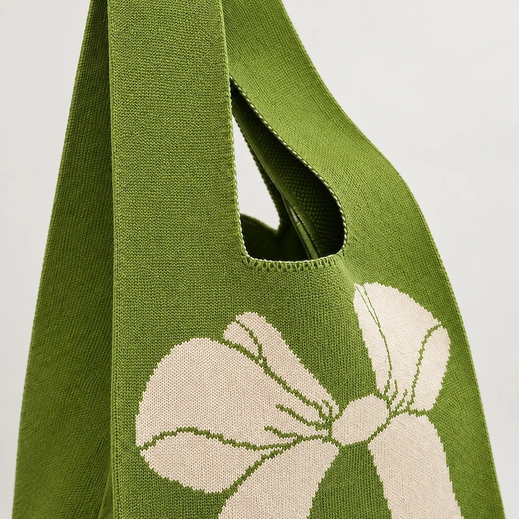Bolso Tote Bucket de Punto Verde