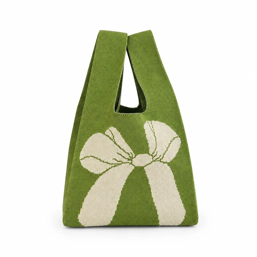Bolso Tote Bucket de Punto Verde