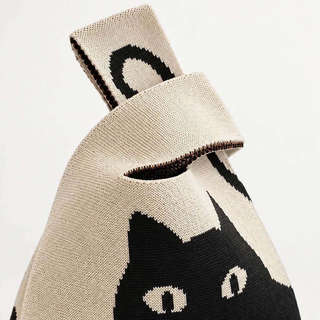 Bolso Tote Bucket Tejido Mujer