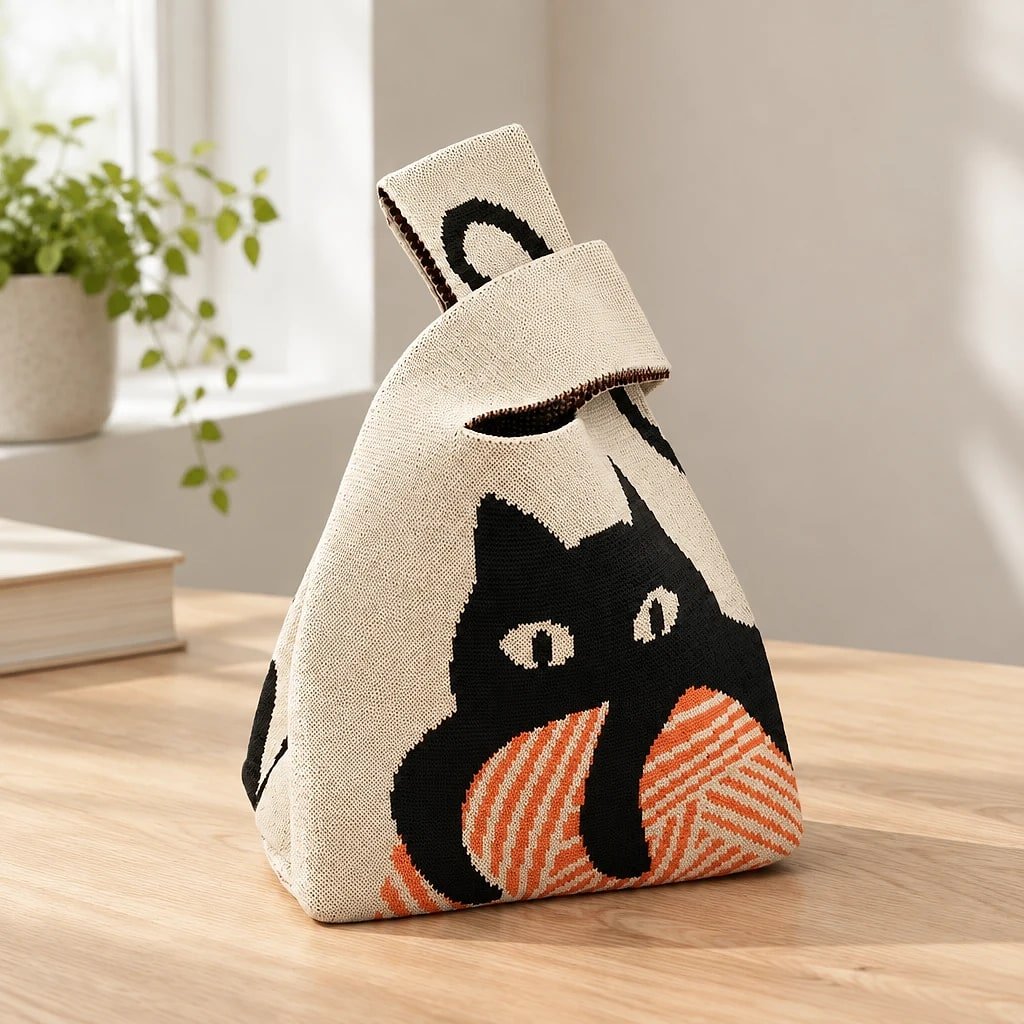 Bolso Tote Bucket Tejido Mujer
