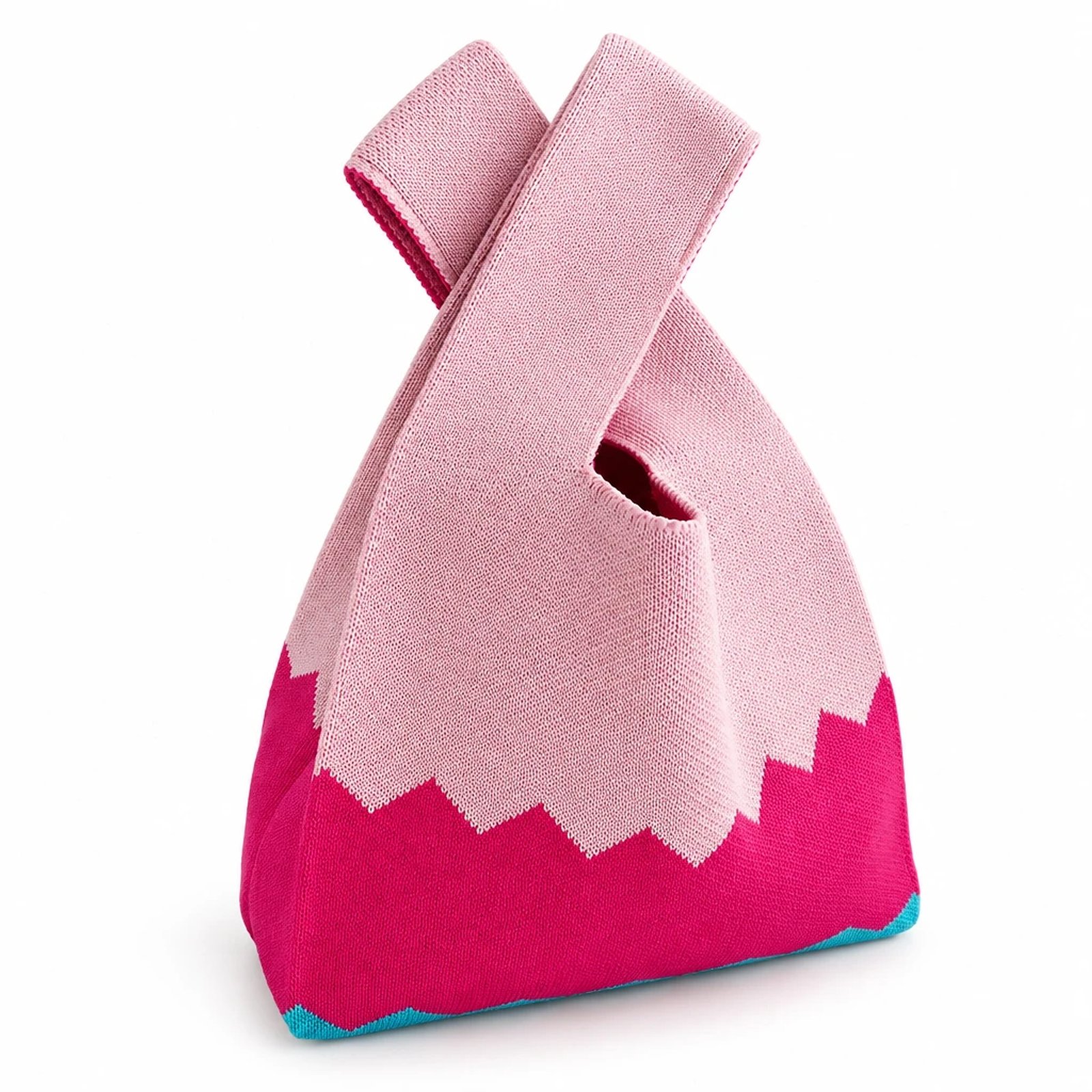 Bolso de nudo rosa y fucsia