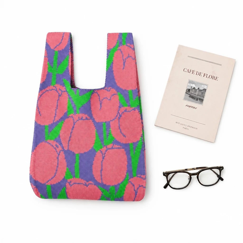 Bolso Tote Bucket Tulipanes