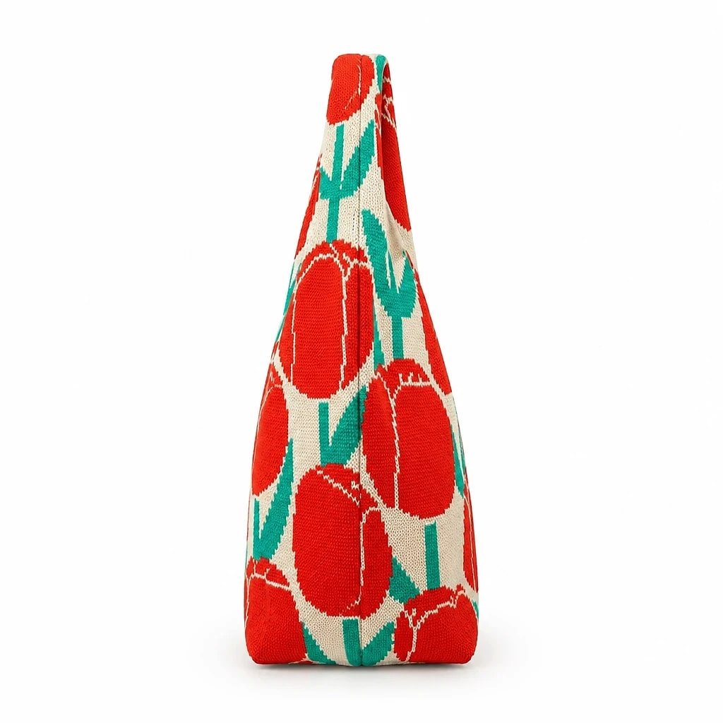 Bolso Tote de Punto Tulipanes