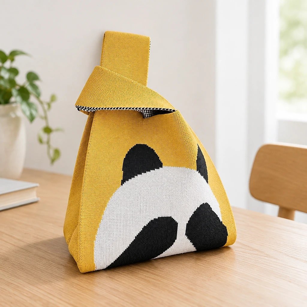 Bolso Tote Punto Amarillo Panda