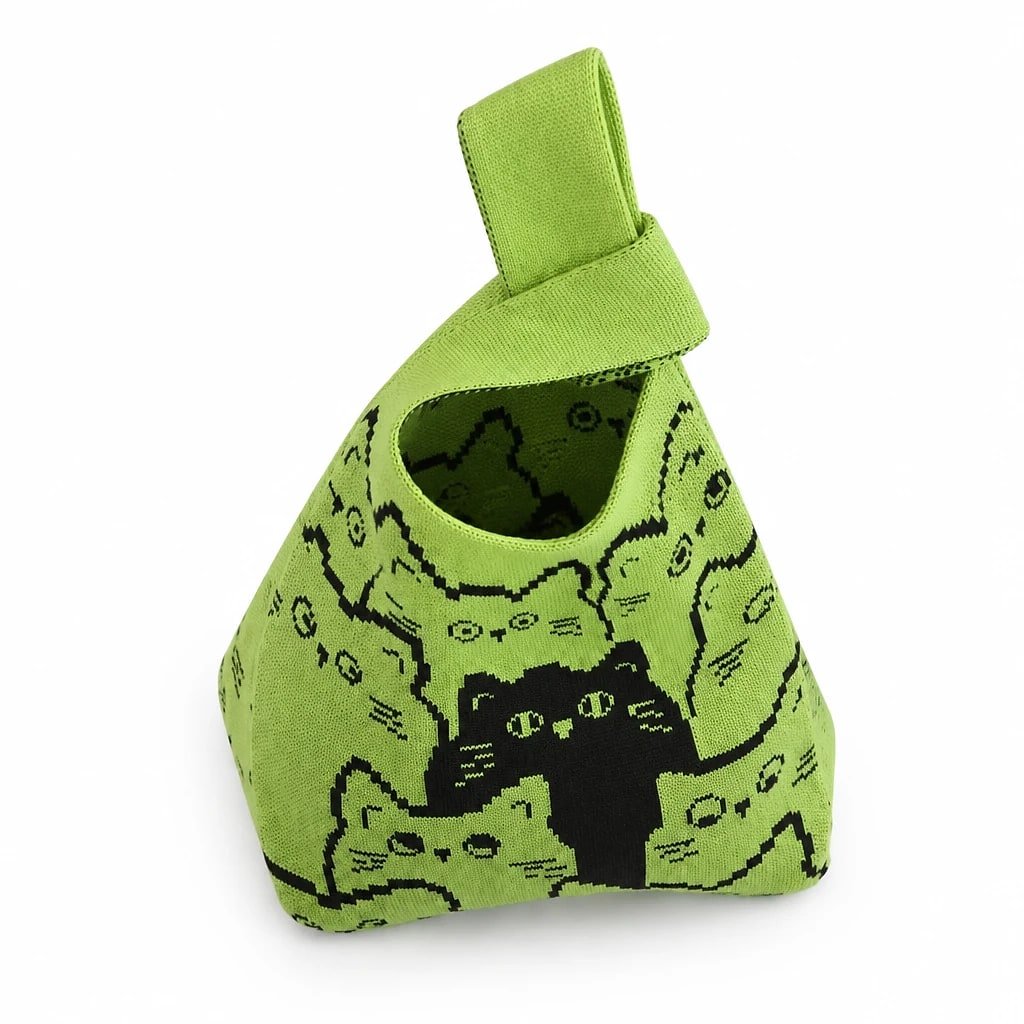 Bolso Tote Punto Verde Gatos