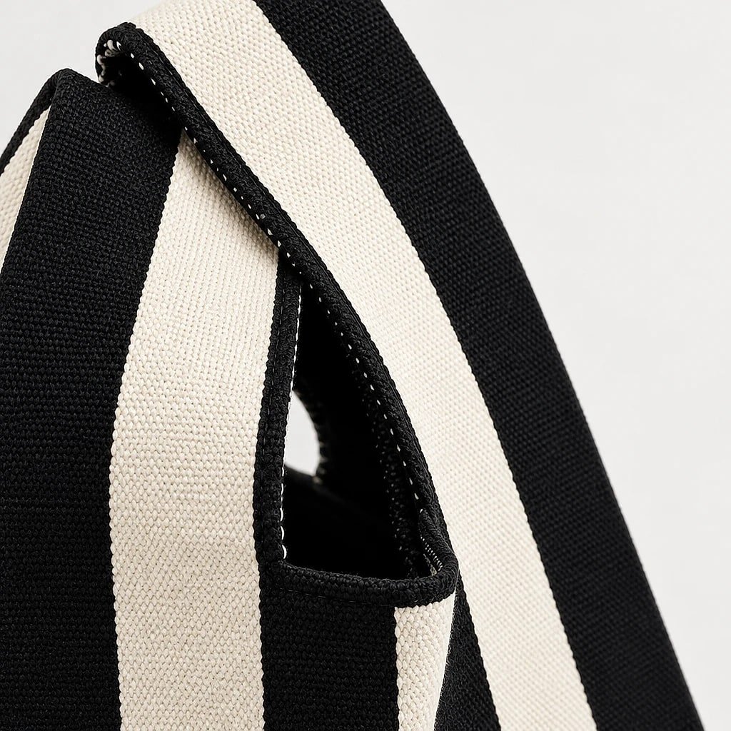 Bolso Tote Rayas Tejido