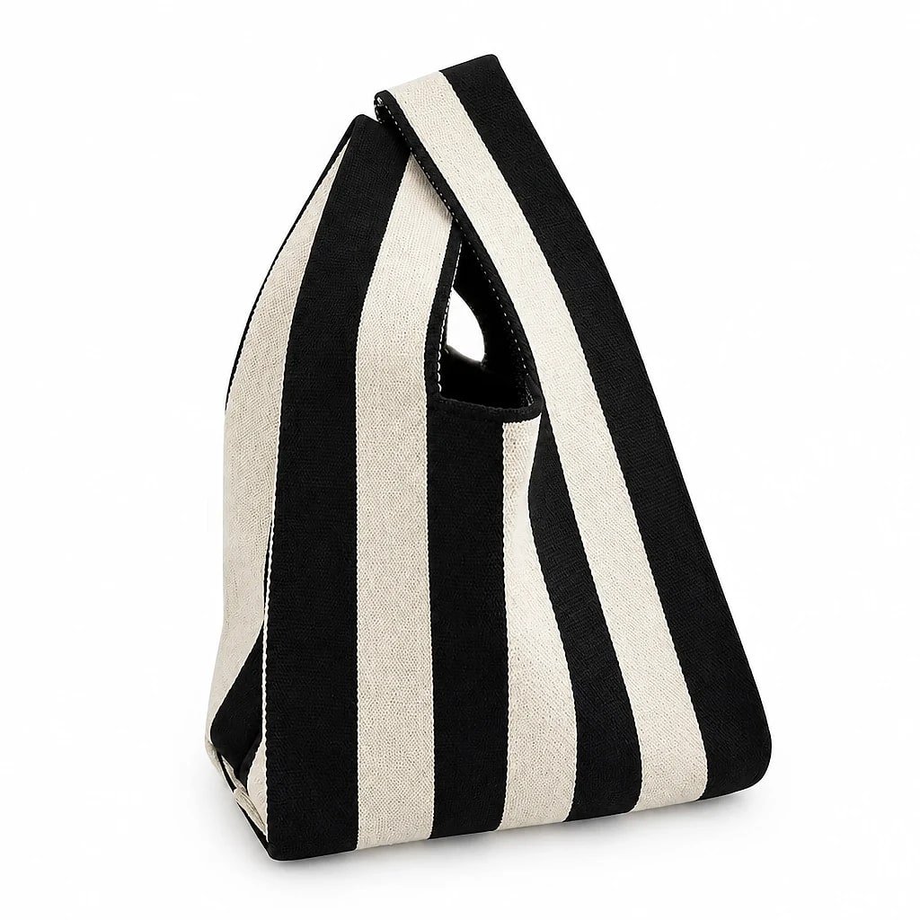 Bolso Tote Rayas Tejido