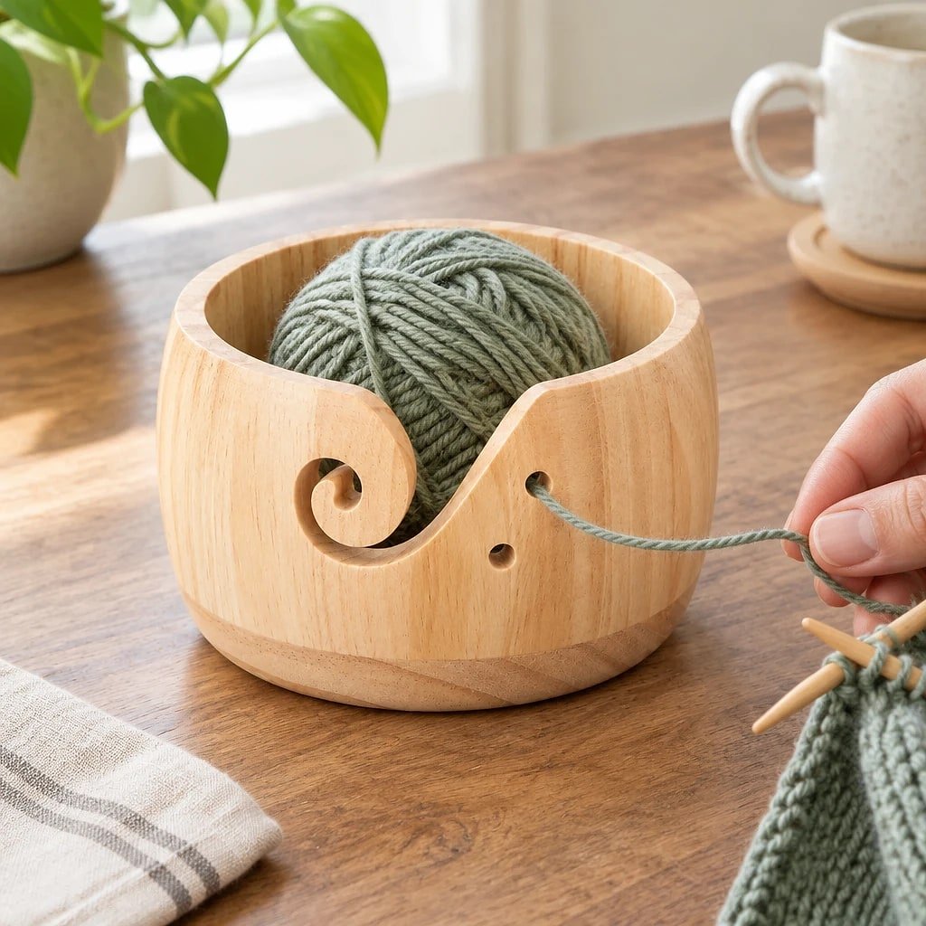 Cuenco para Lana de Madera