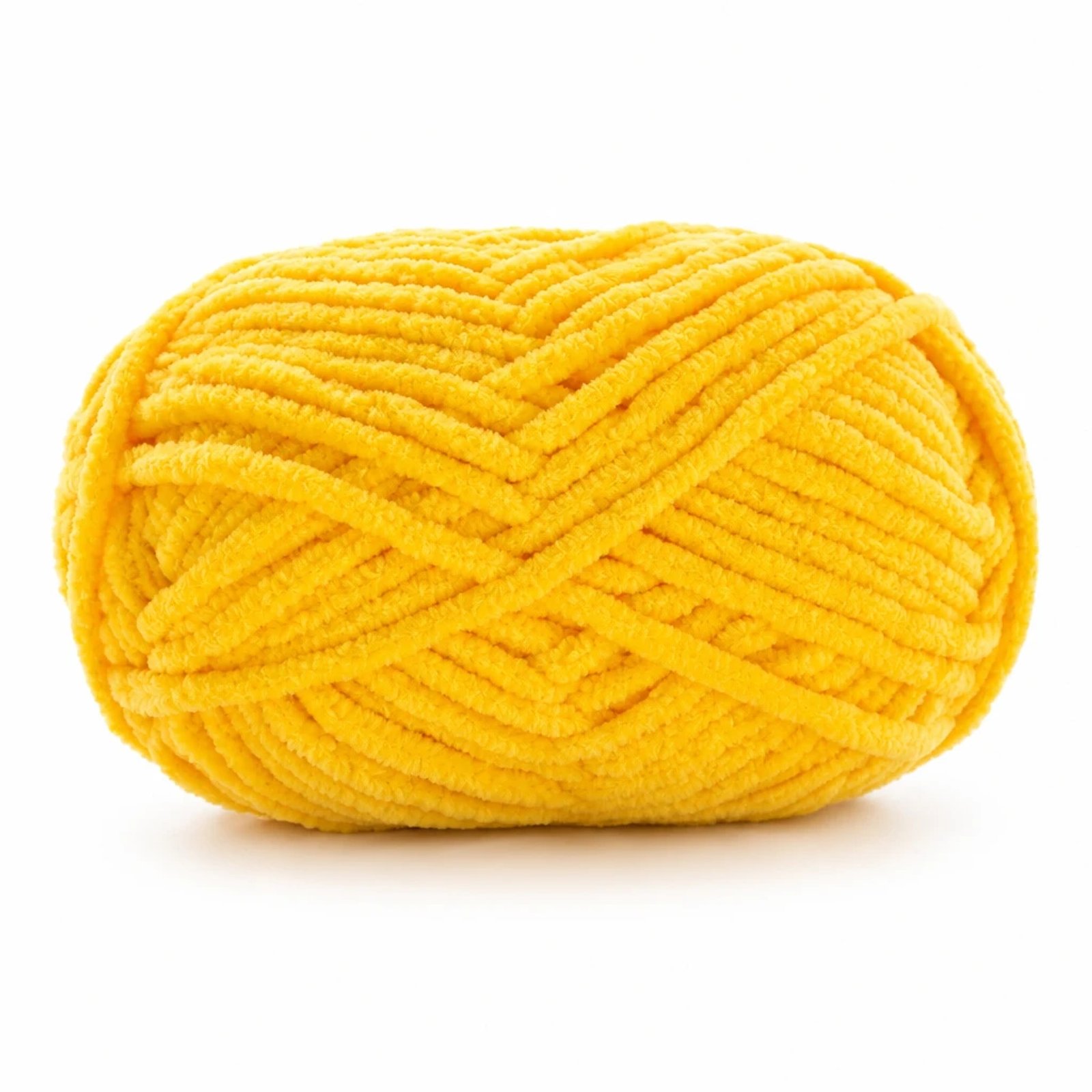 Hilo de chenilla amarillo dorado, 50 g