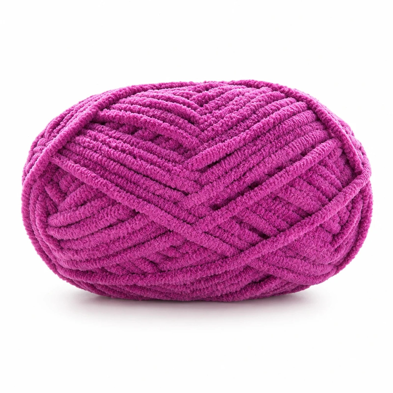 Hilo de chenilla fucsia, 50 g