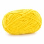 Hilo de chenilla amarillo vivo, 50 g