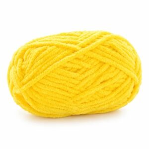 Hilo de chenilla amarillo vivo, 50 g