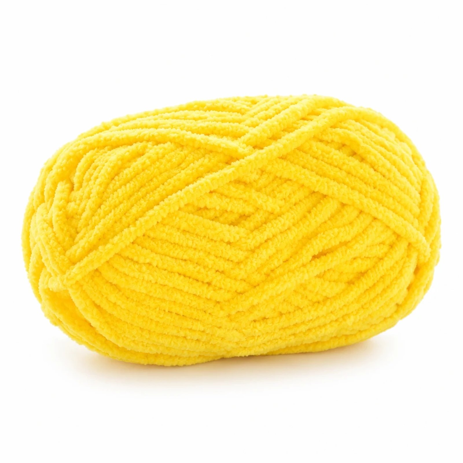 Hilo de chenilla amarillo vivo, 50 g