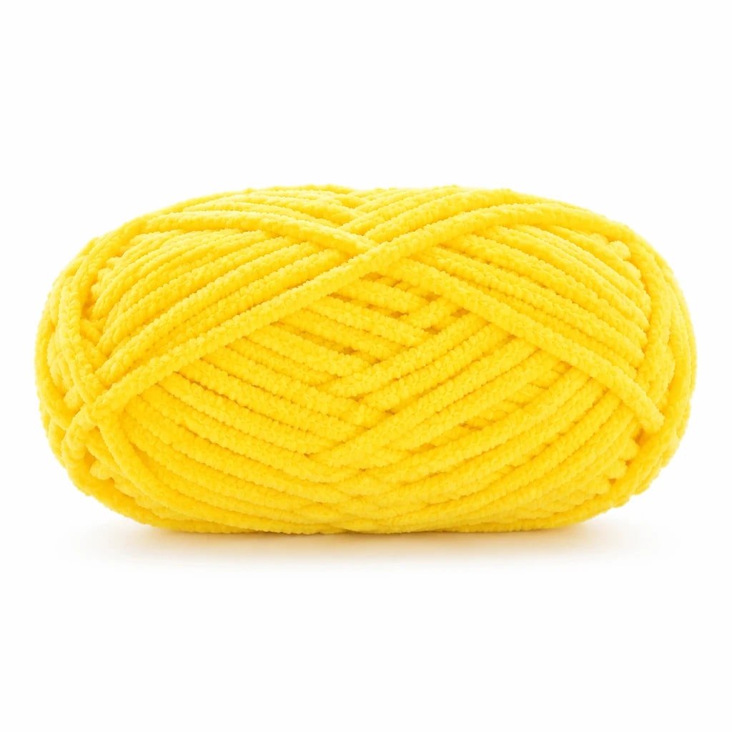 Hilo de Chenilla Grueso Amarillo