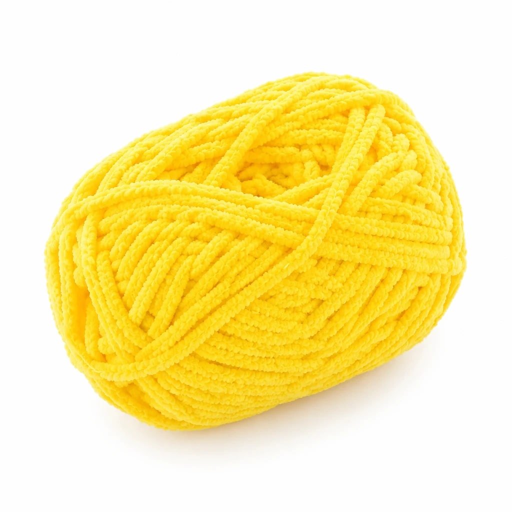 Hilo de Chenilla Grueso Amarillo