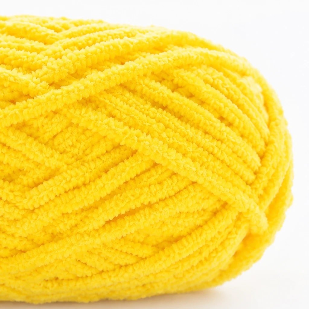 Hilo de Chenilla Grueso Amarillo