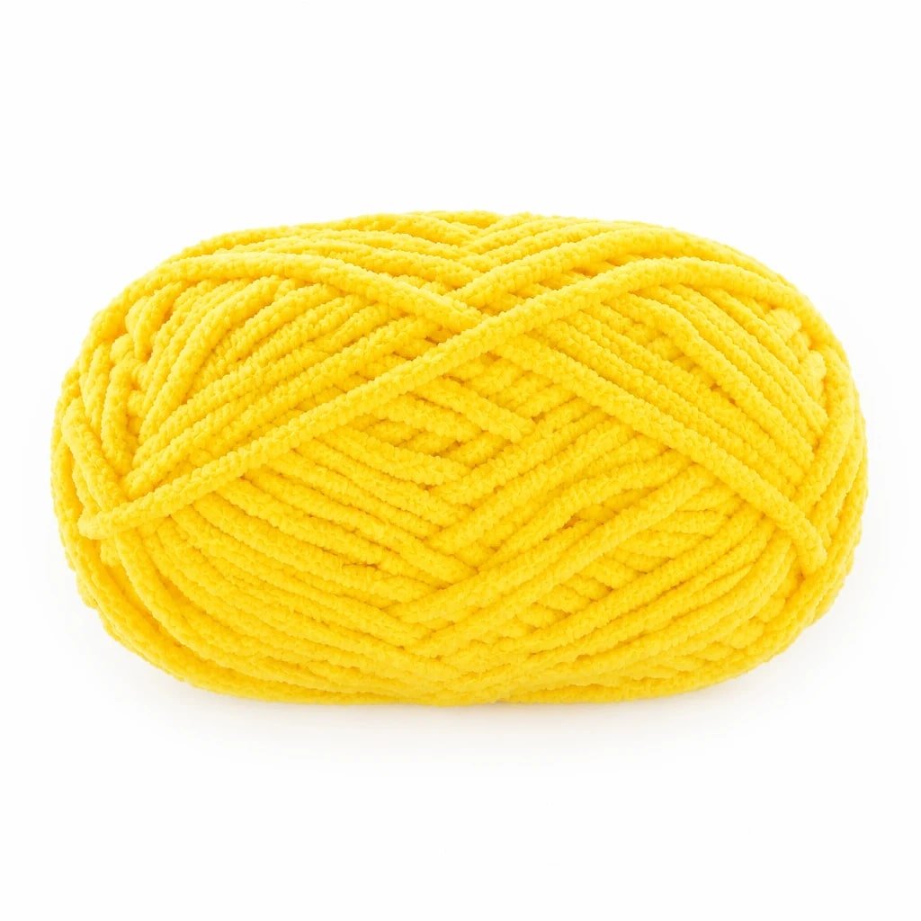 Hilo de Chenilla Grueso Amarillo