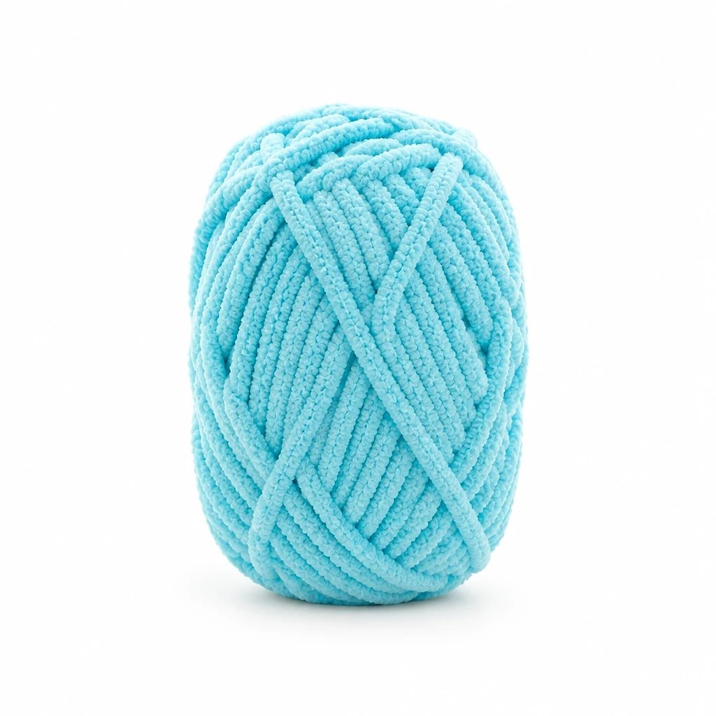 Hilo de Chenilla Grueso Azul