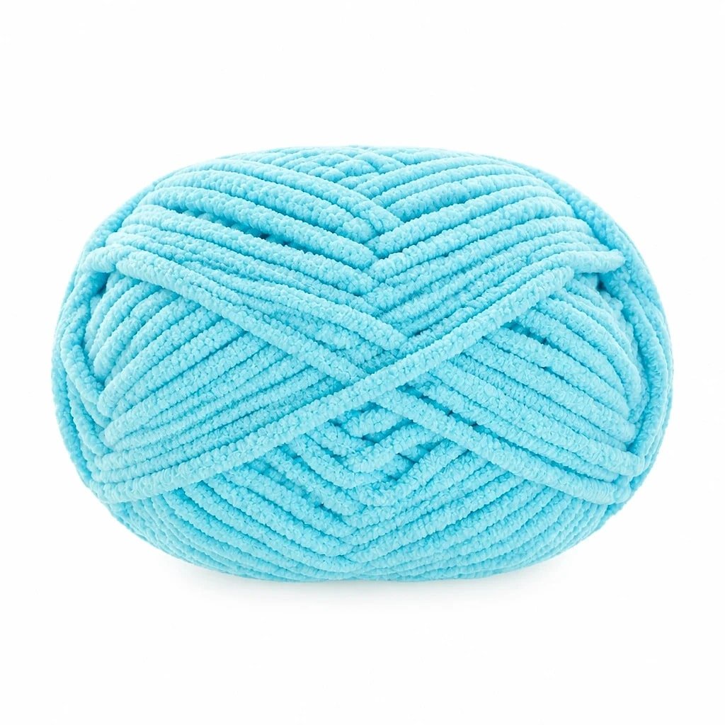 Hilo de Chenilla Grueso Azul