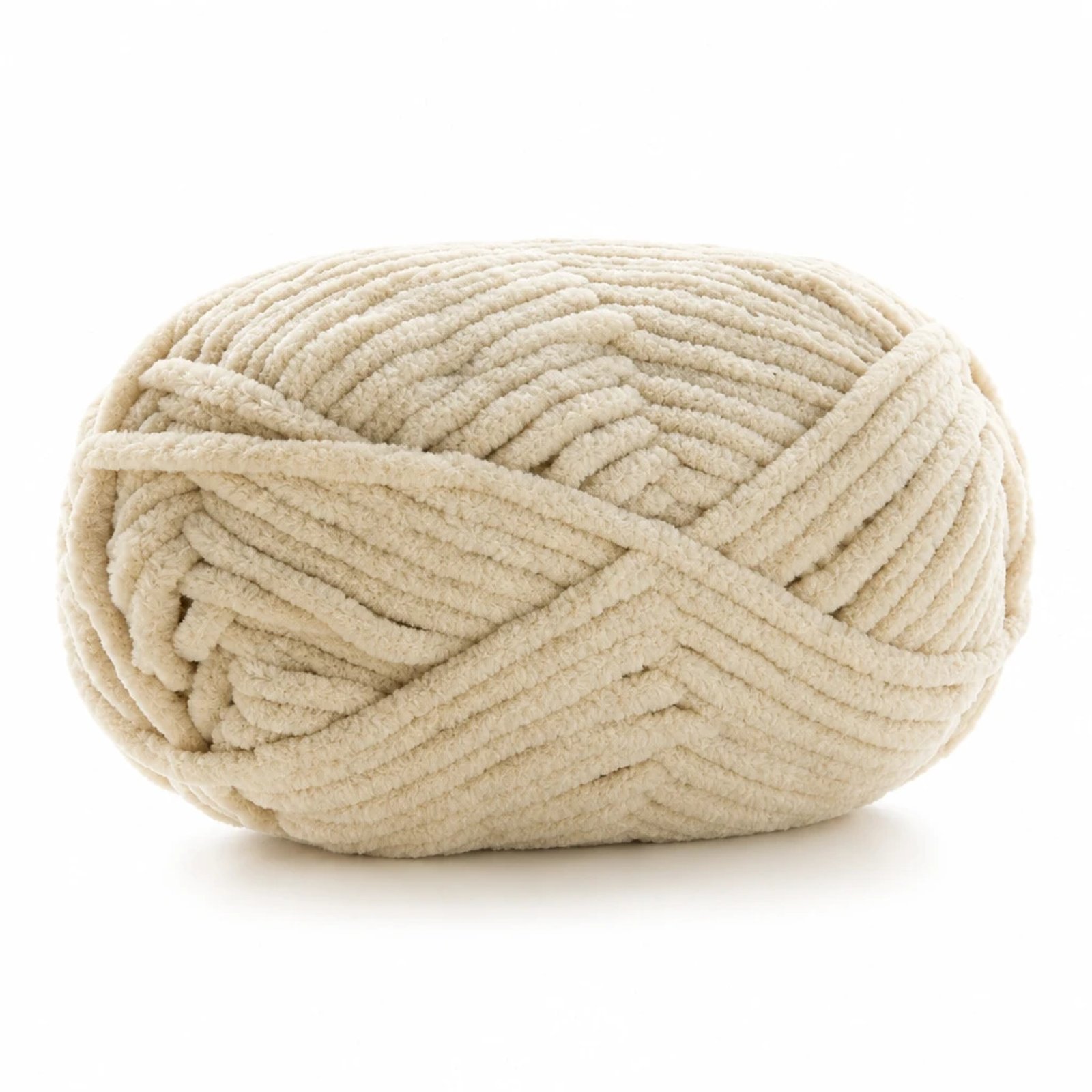 Hilo de chenilla beige, 50 g