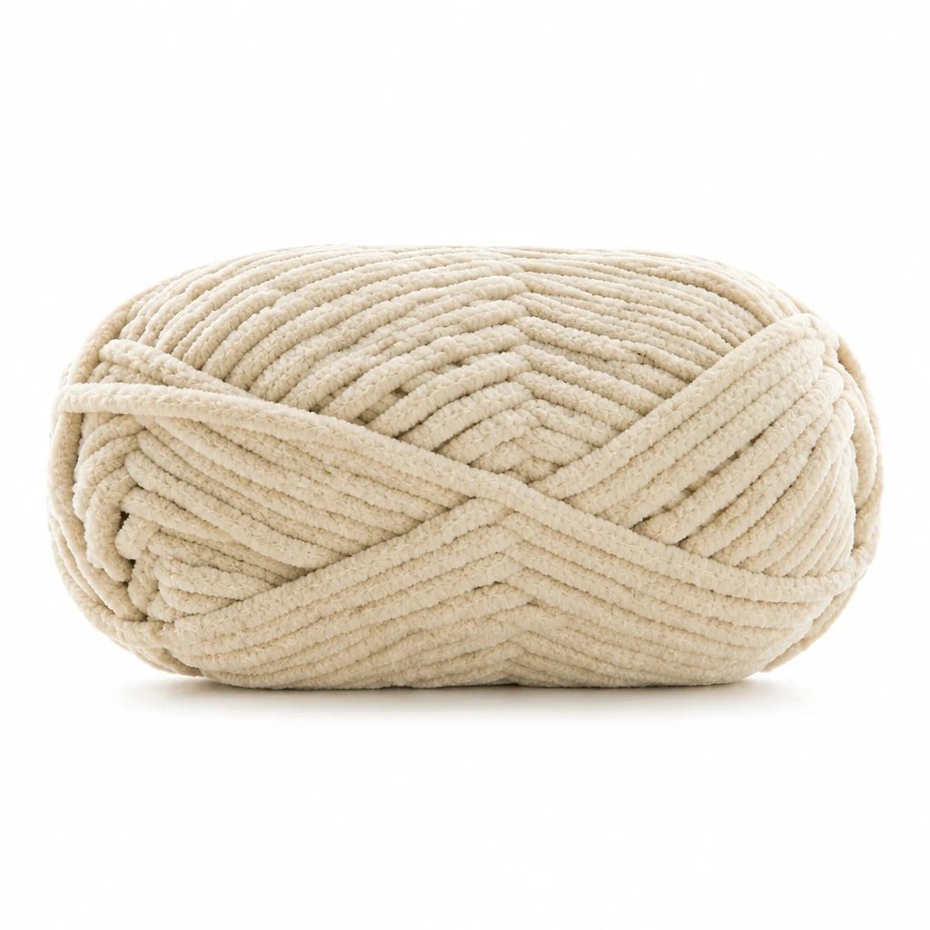 Hilo de Chenilla Grueso Beige