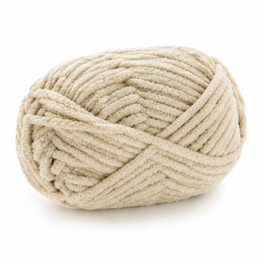 Hilo de Chenilla Grueso Beige