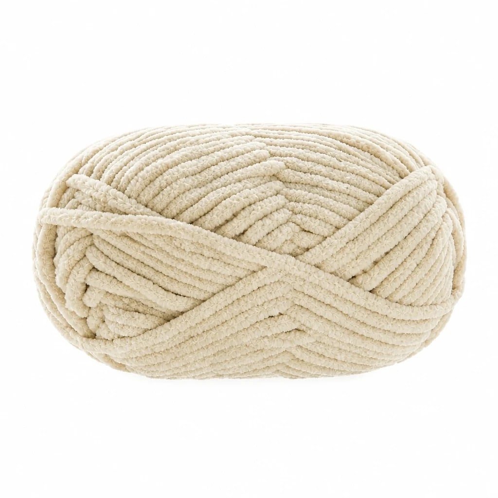Hilo de Chenilla Grueso Beige