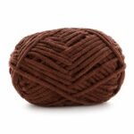 Hilo de chenilla marrón chocolate, 50 g