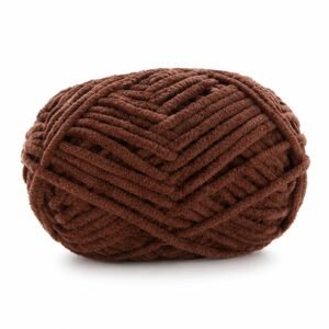 Hilo de chenilla marrón chocolate, 50 g