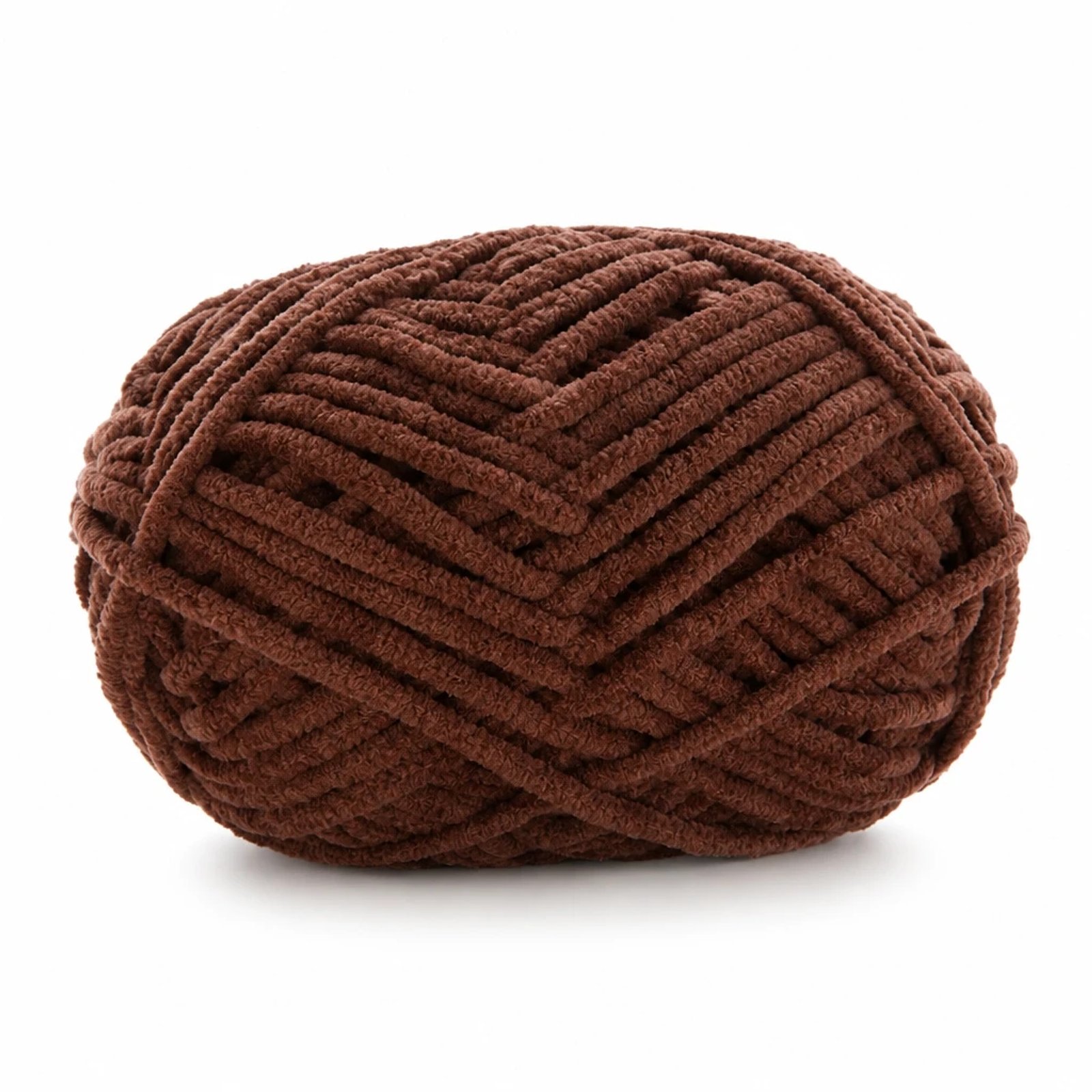 Hilo de chenilla marrón chocolate, 50 g
