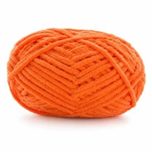 Hilo de chenilla naranja, 50 g