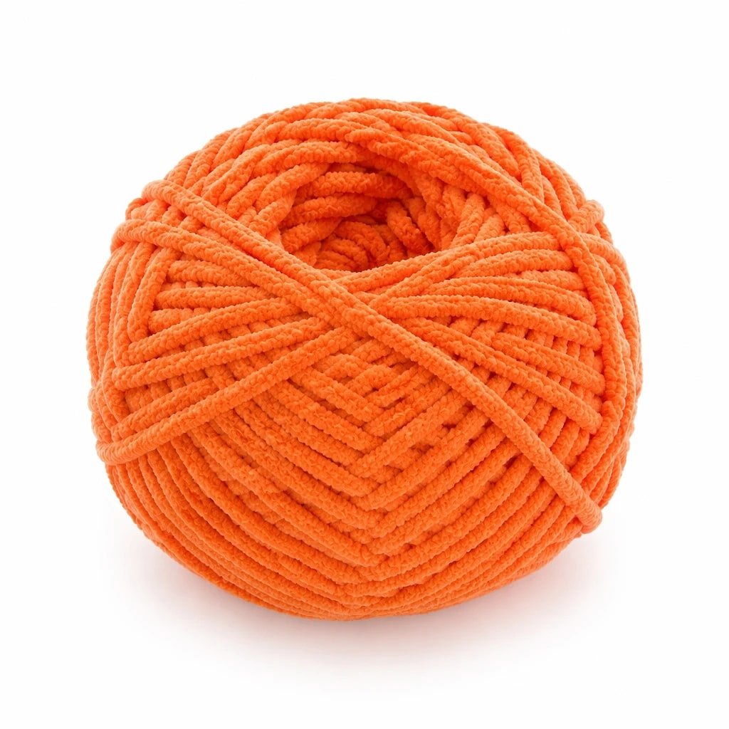 Hilo de Chenilla Grueso Naranja