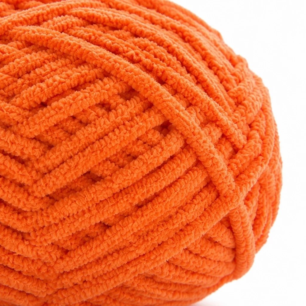 Hilo de Chenilla Grueso Naranja