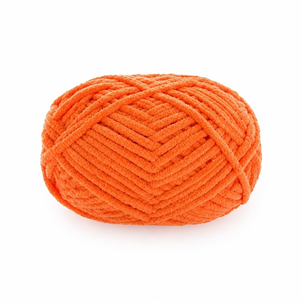 Hilo de Chenilla Grueso Naranja