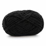 Hilo de chenilla negro, 50 g