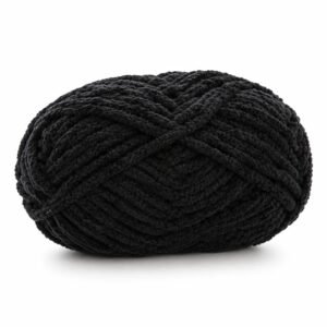 Hilo de chenilla negro, 50 g