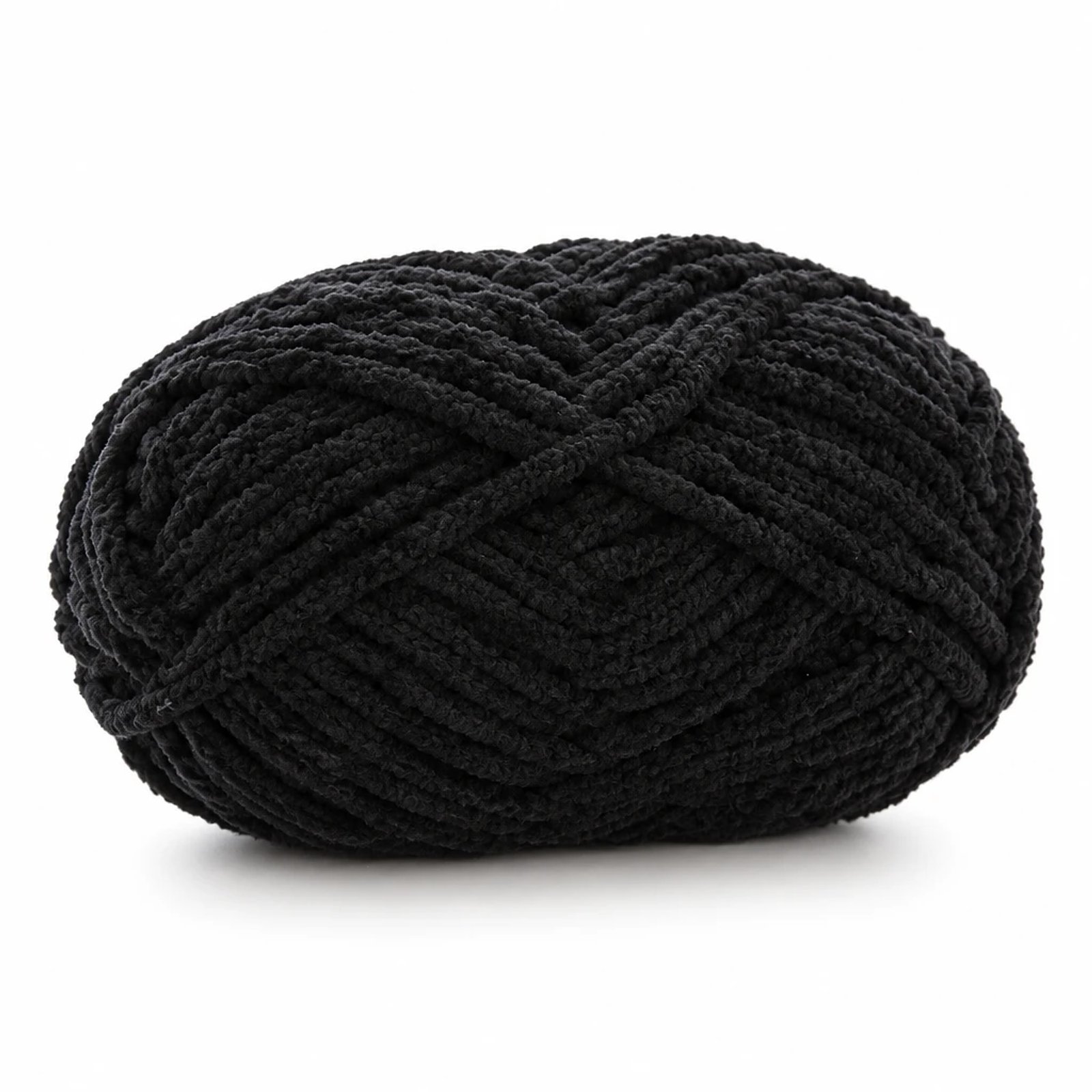 Hilo de chenilla negro, 50 g