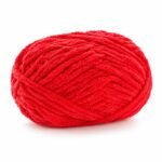 Hilo de chenilla rojo, 50 g