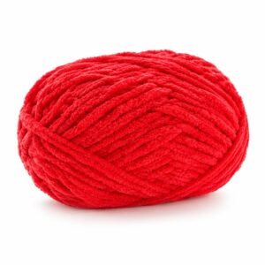 Hilo de chenilla rojo, 50 g