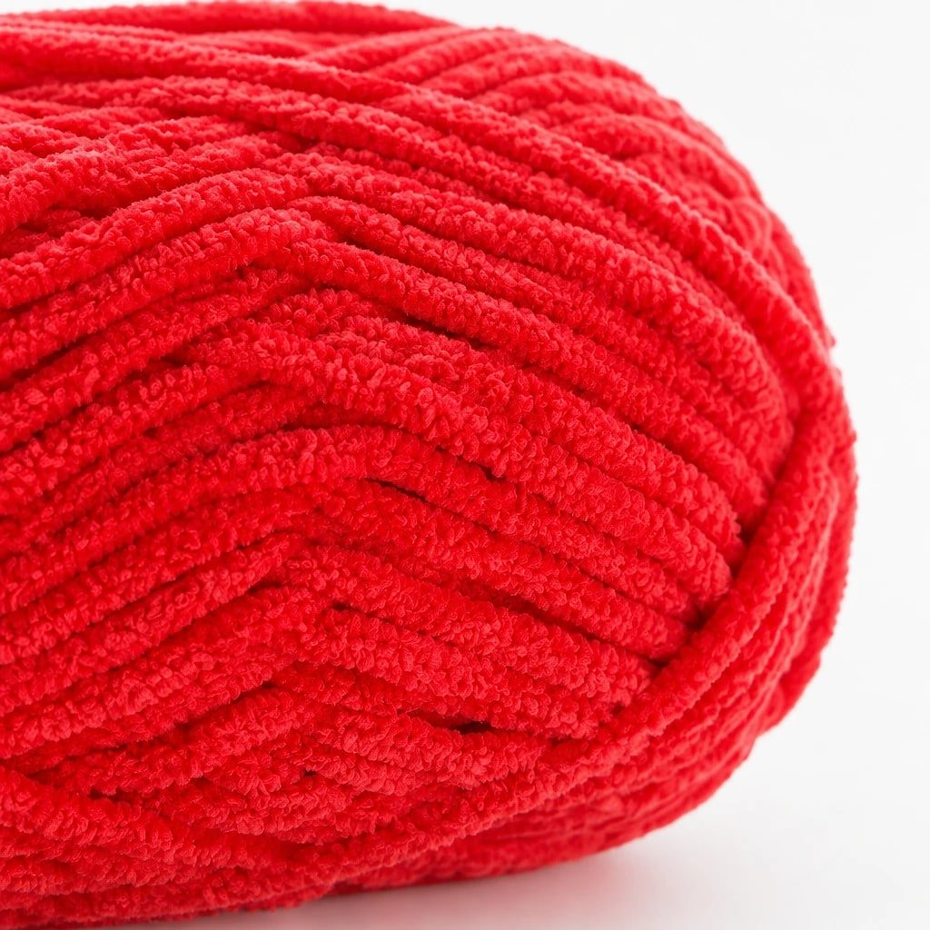 Hilo de Chenilla Grueso Rojo