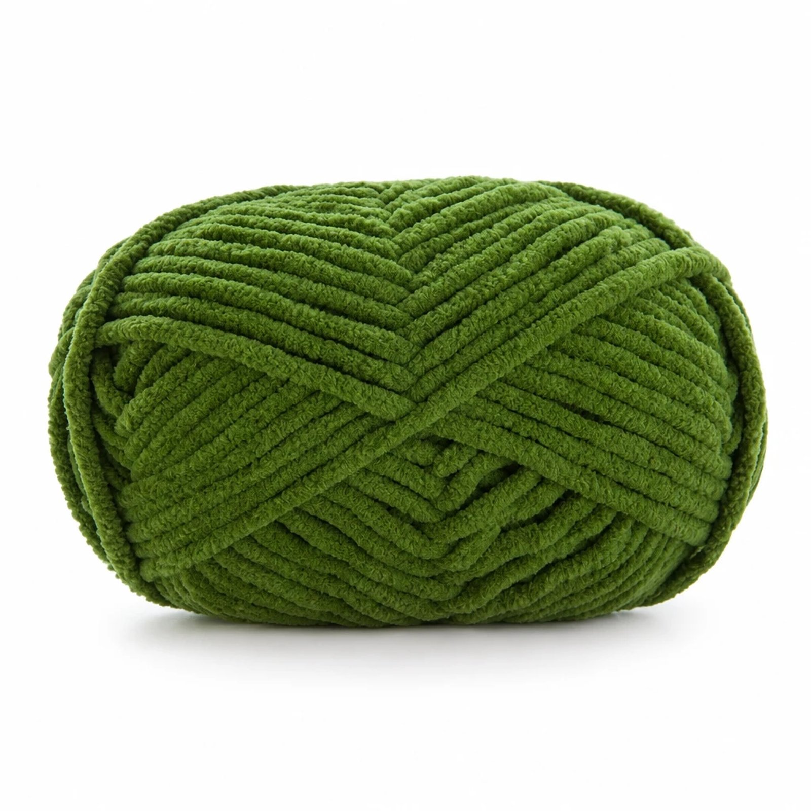 Hilo de chenilla verde oliva, 50 g